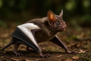 Image of a White-winged Vampire Bat in its natural habitat