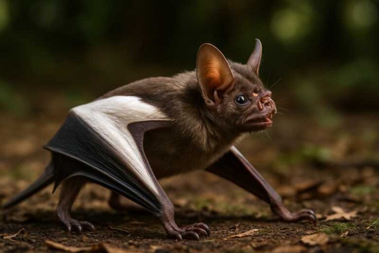 Image of a White-winged Vampire Bat in its natural habitat