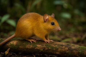 Image of a Yellow Arboreal Rice Rat in its natural habitat