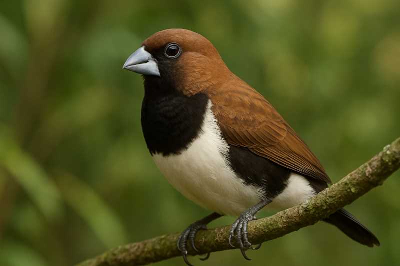 Image of a Black-breasted Mannikin in its natural habitat