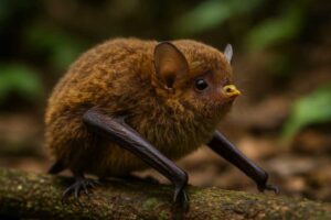 Image of a Bronze Tube-nosed Bat in its natural habitat