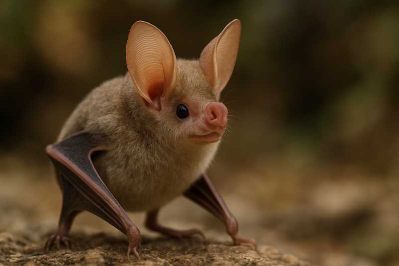 Image of a Caribbean Lesser Funnel-eared Bat in its natural habitat