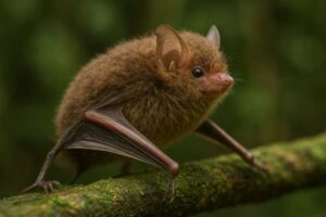 Image of a Clear-winged Woolly Bat in its natural habitat