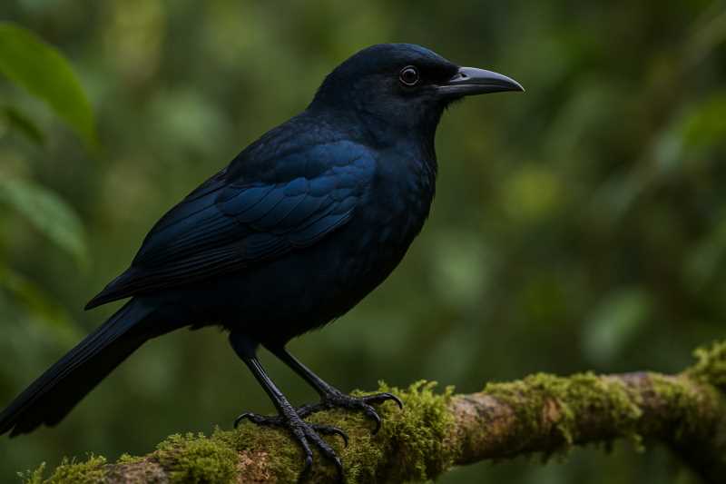 Image of a Colombian Mountain Grackle in its natural habitat
