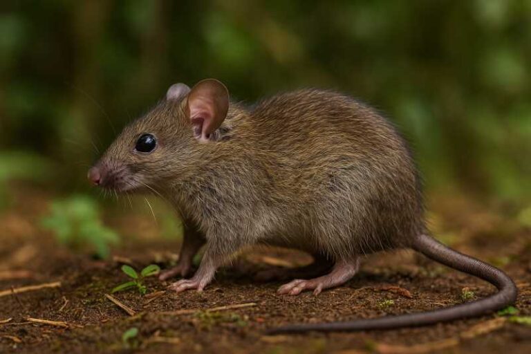 Image of a Eastern Rainforest Thicket Rat in its natural habitat