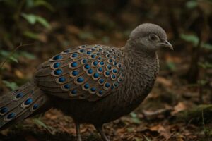 Image of a Grey Peacock-Pheasant in its natural habitat