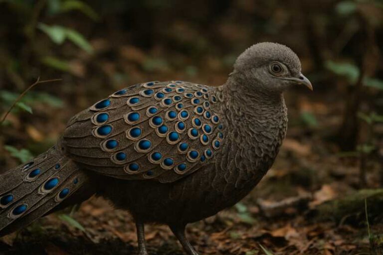Image of a Grey Peacock-Pheasant in its natural habitat