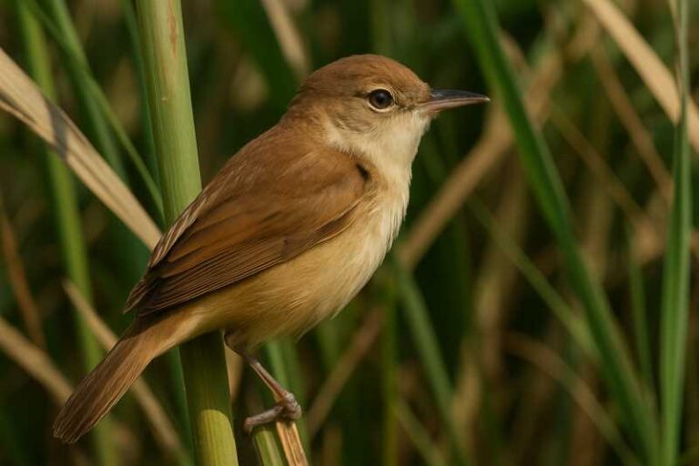 Image of a Nauru Reed Warbler in its natural habitat