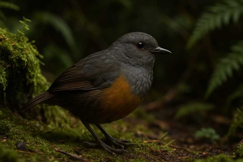 Image of a Ochre-flanked Tapaculo in its natural habitat