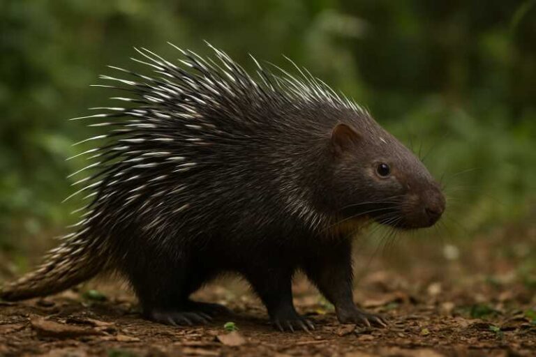 Image of a Philippine Porcupine in its natural habitat