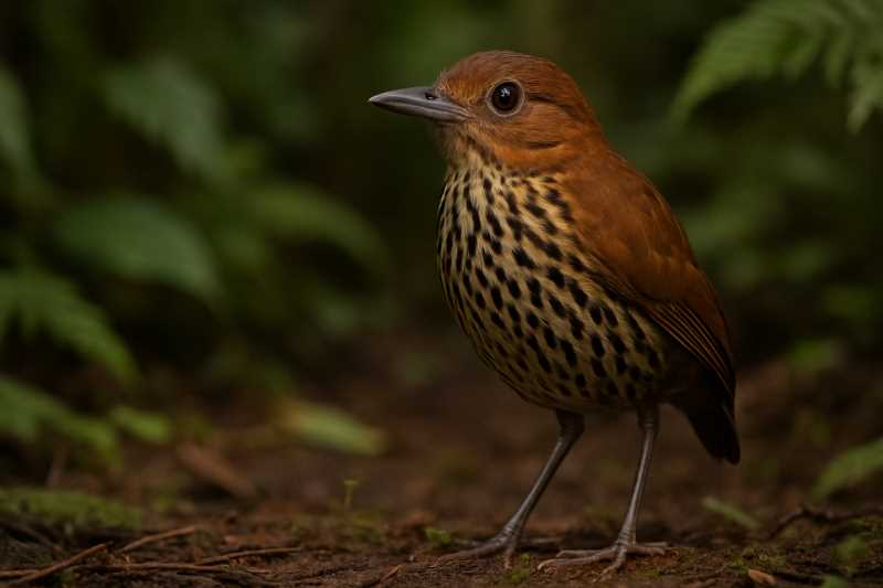 Image of a Thrush-like Antpitta in its natural habitat