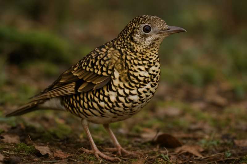 Image of a White's Thrush in its natural habitat