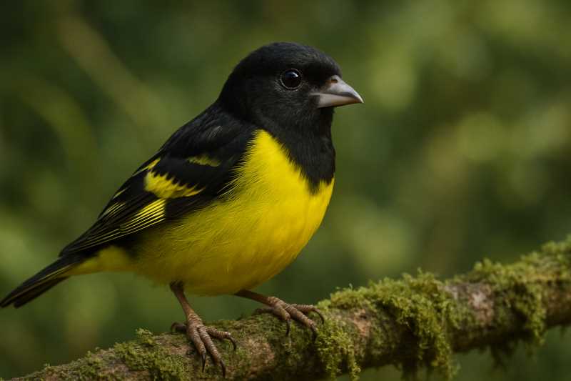Image of a Yellow-bellied Siskin in its natural habitat