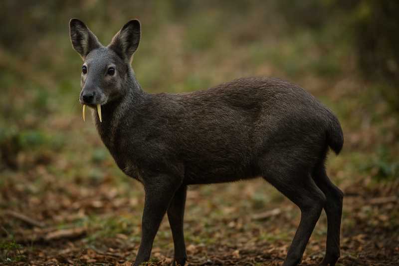 Image of a Anhui Musk-deer in its natural habitat