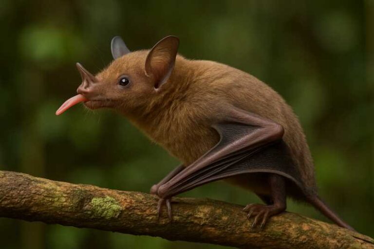 Image of a Bokermann's Nectar Bat in its natural habitat