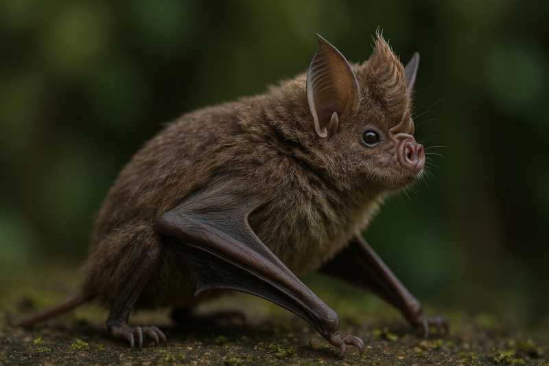 Image of a Crested Roundleaf Bat in its natural habitat