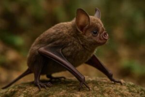 Image of a Hill's Roundleaf Bat in its natural habitat