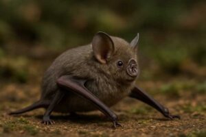 Image of a Lesser Roundleaf Bat in its natural habitat