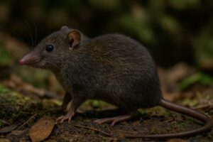 Image of a Tate's Sulawesian Shrew Rat in its natural habitat