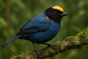 Image of a Golden-crowned Tanager in its natural habitat