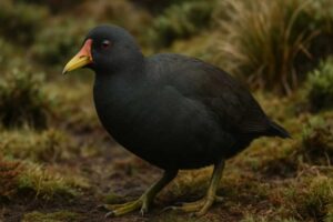 Image of a Gough Moorhen in its natural habitat