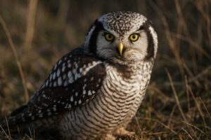 Image of a Northern Hawk-Owl in its natural habitat