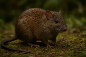Image of a Papuan Highland Brush Mouse in its natural habitat