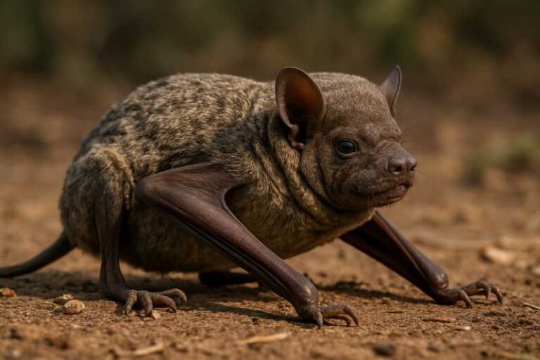 Image of a Pel's Pouched Bat in its natural habitat