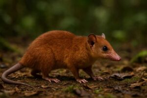 Image of a Sepia Short-tailed Opossum in its natural habitat
