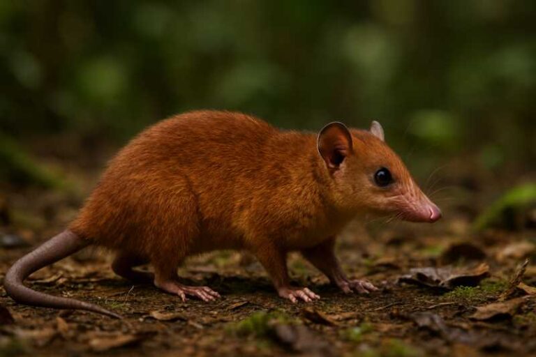 Image of a Sepia Short-tailed Opossum in its natural habitat