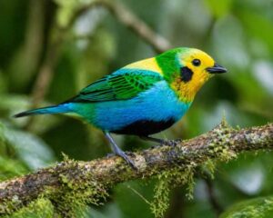 Image of a Multicolored Tanager in its natural habitat