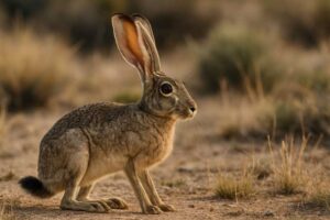 Image of a Black-tailed Jackrabbit in its natural habitat