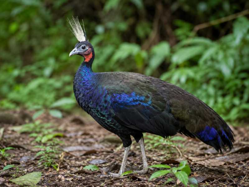 Image of a Congo Peafowl in its natural habitat