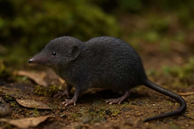 Image of a Sumatran Water Shrew in its natural habitat