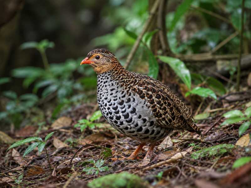 Image of a Udzungwa Forest Partridge in its natural habitat