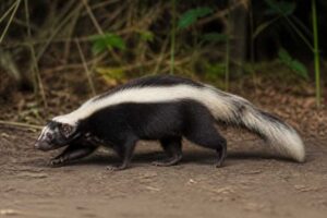 Image of a Amazon Hog-nosed Skunk in its natural habitat