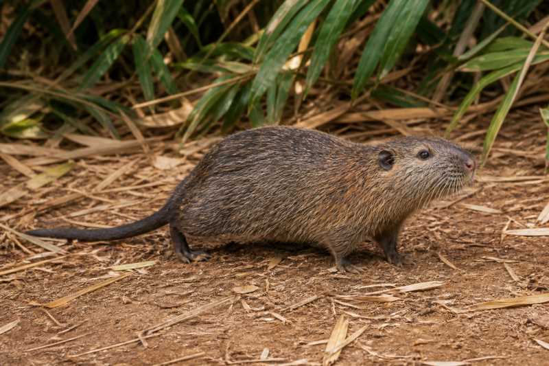 Image of a Bolivian Bamboo Rat in its natural habitat