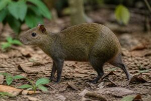 Image of a Central American Agouti in its natural habitat