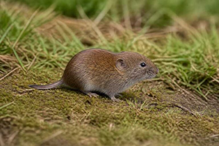 Image of a Eastern Meadow Vole in its natural habitat