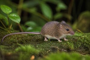 Image of a Long-tailed Moss Mouse in its natural habitat