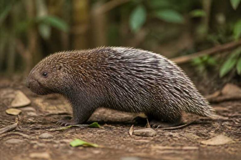 Image of a Stump-tailed Porcupine in its natural habitat