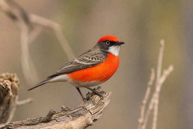 Image of a Crimson Chat in its natural habitat