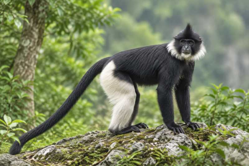Image of a Delacour's Langur in its natural habitat