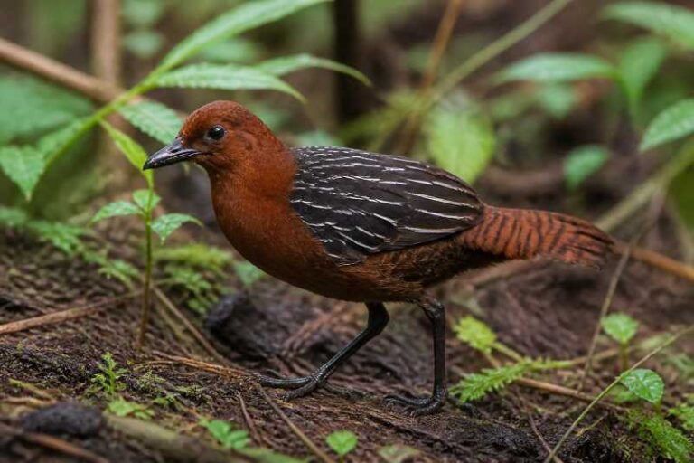 Image of a Forbes's Forest Rail in its natural habitat