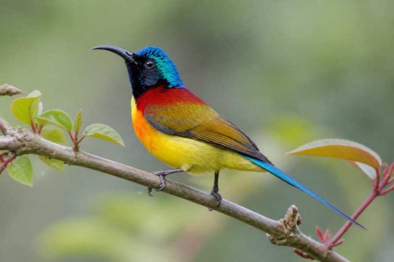 Image of a Green-tailed Sunbird in its natural habitat