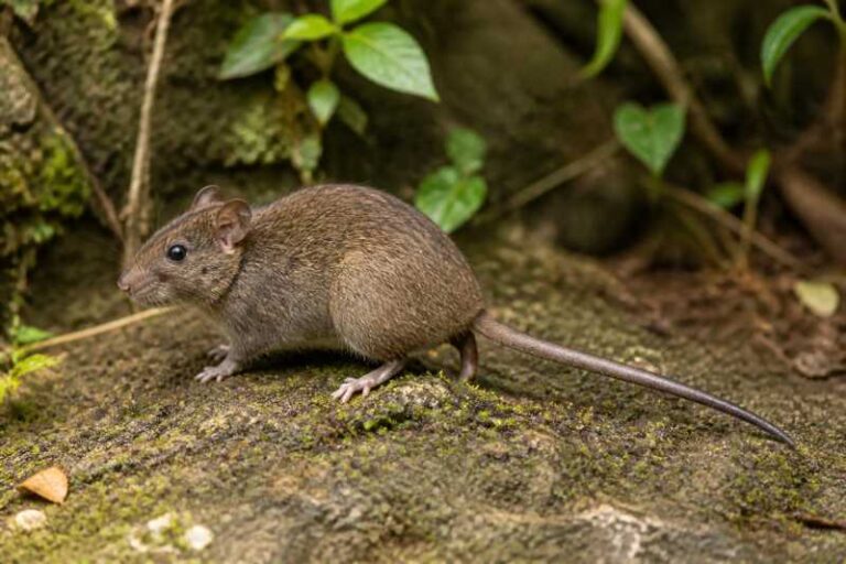Image of a Palawan Mountain Rat in its natural habitat