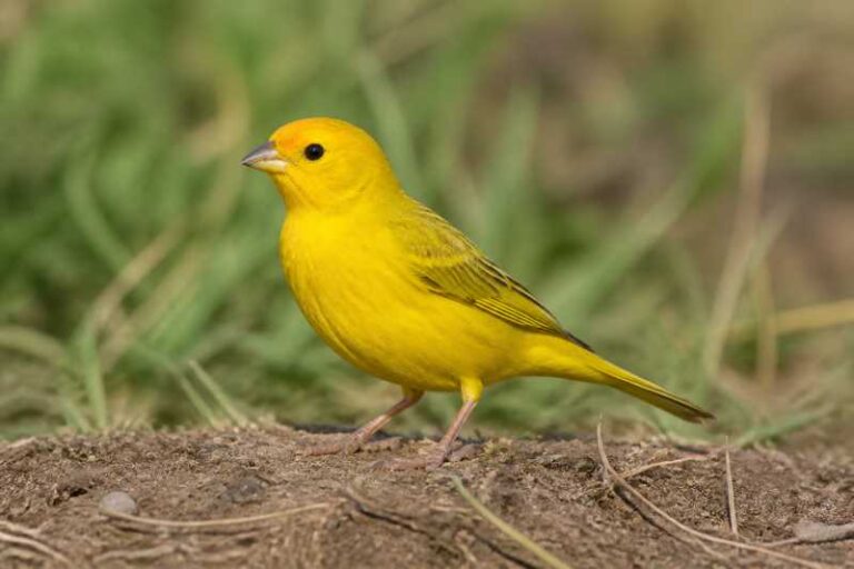 Image of a Saffron Finch in its natural habitat