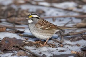 Image of a White-throated Sparrow in its natural habitat