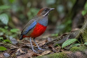 Image of a Whiskered Pitta in its natural habitat